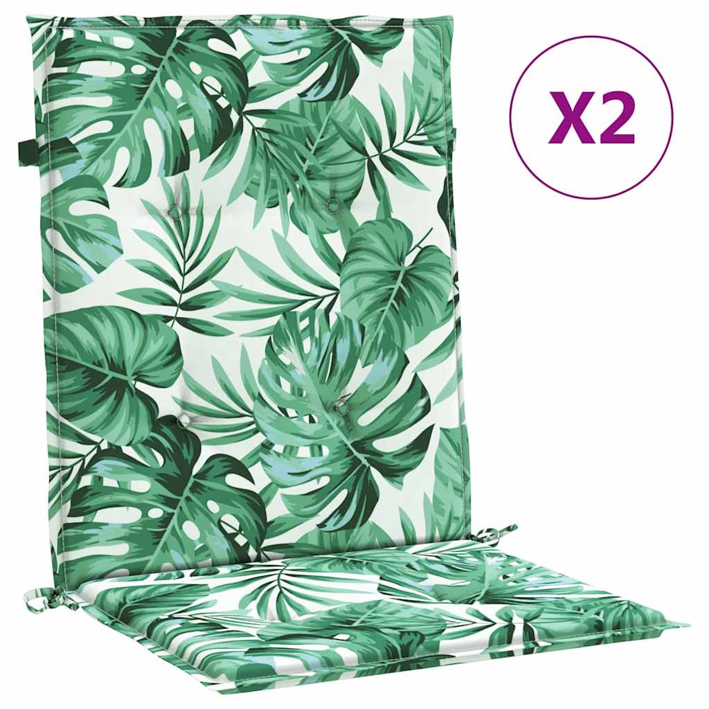 Chair Cushions 2 pcs Leaf pattern 100 x 50 x 3 cm Oxford fabric