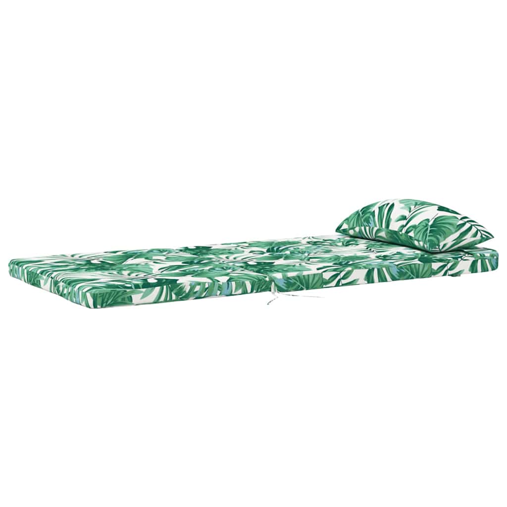 Chair Cushion Floral 2 pcs Green 58 x 77 x 4.5 cm Oxford fabric