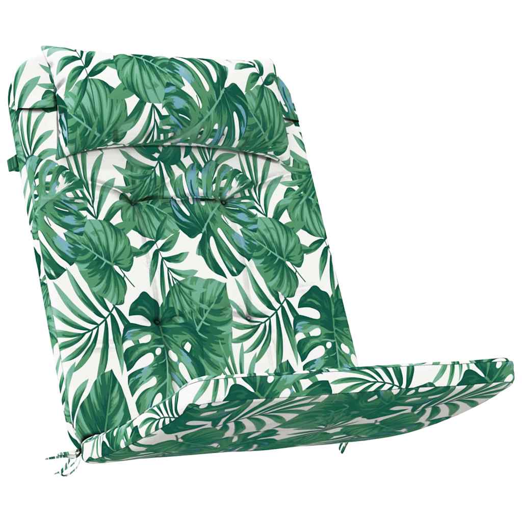 Chair Cushion Floral 2 pcs Green 58 x 77 x 4.5 cm Oxford fabric