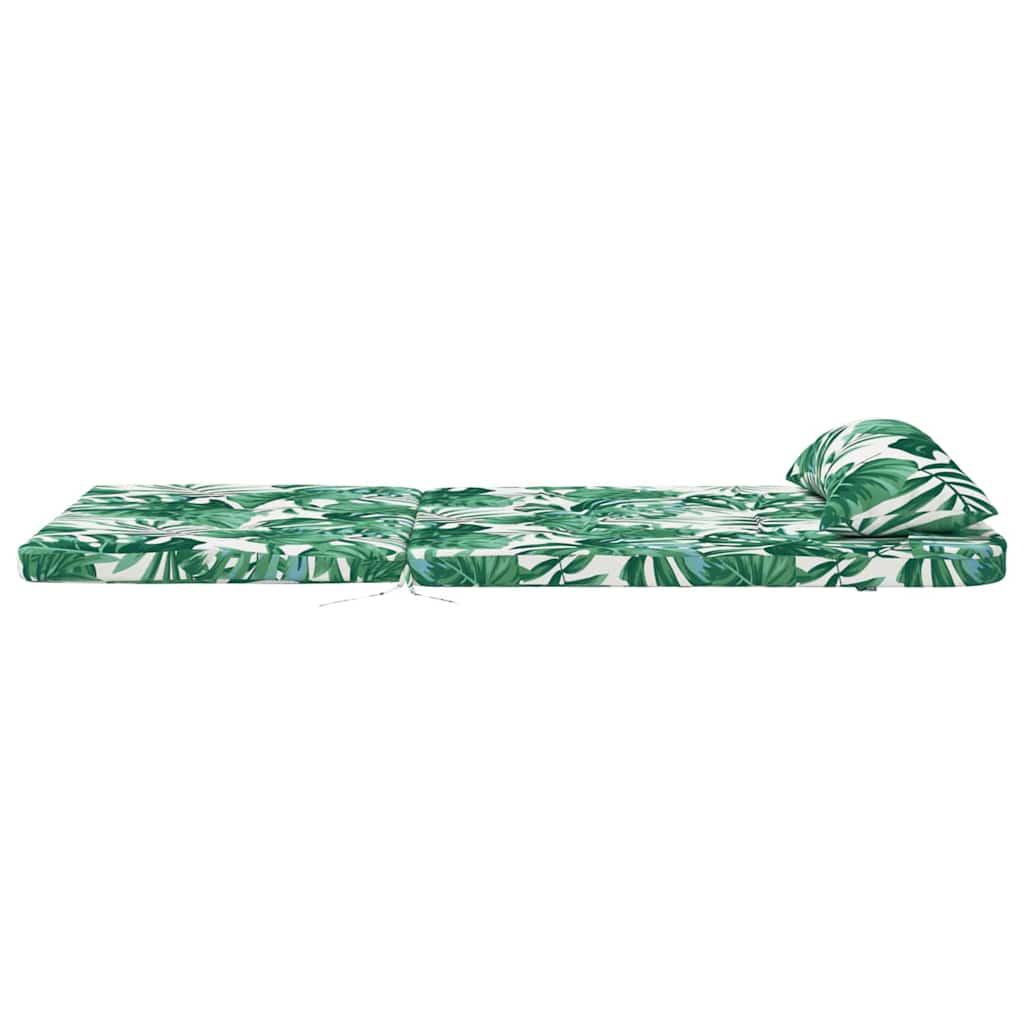 Chair Cushion Floral 2 pcs Green 58 x 77 x 4.5 cm Oxford fabric