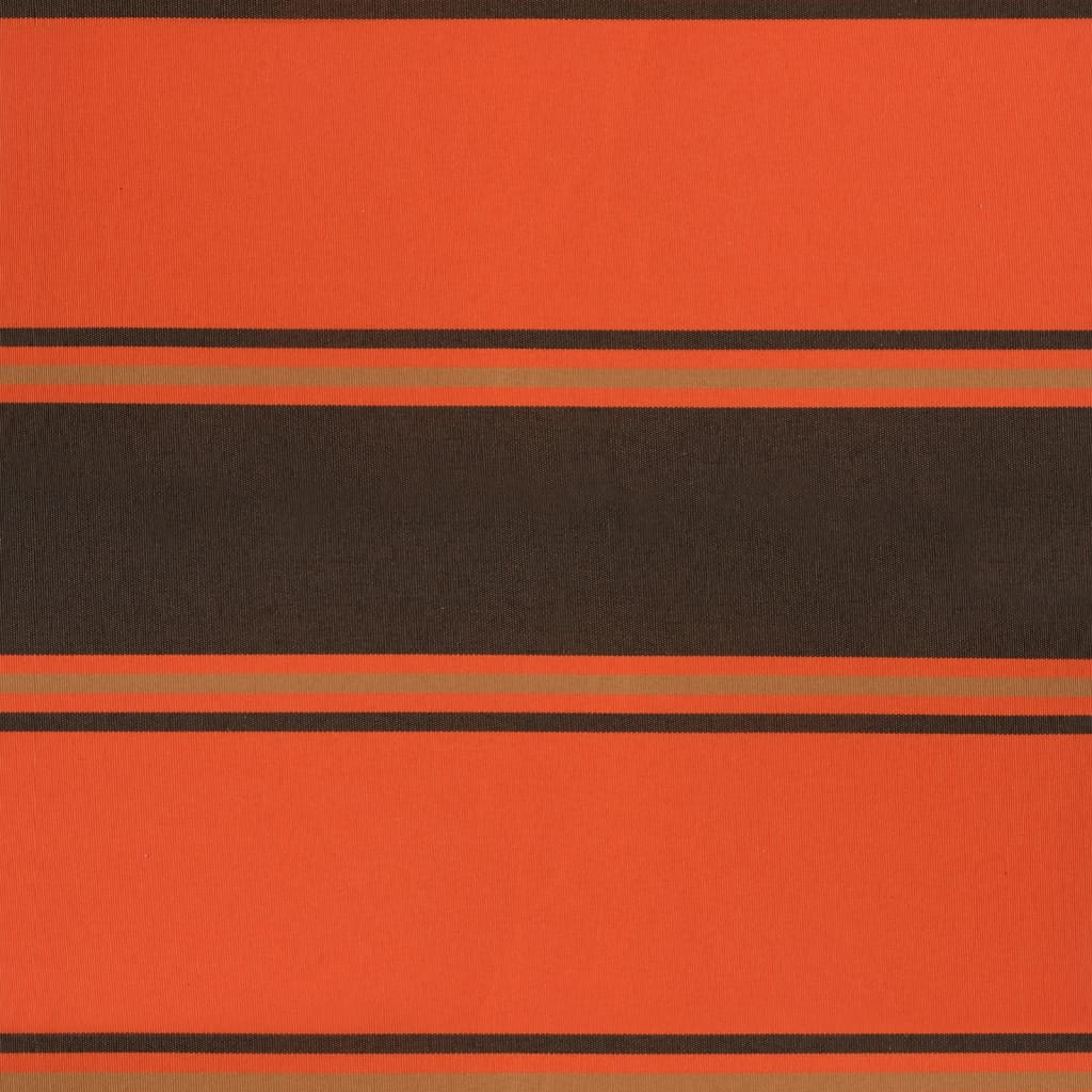Retractable Awning Orange and Brown 3.5x2.5 m Fabric and Aluminium