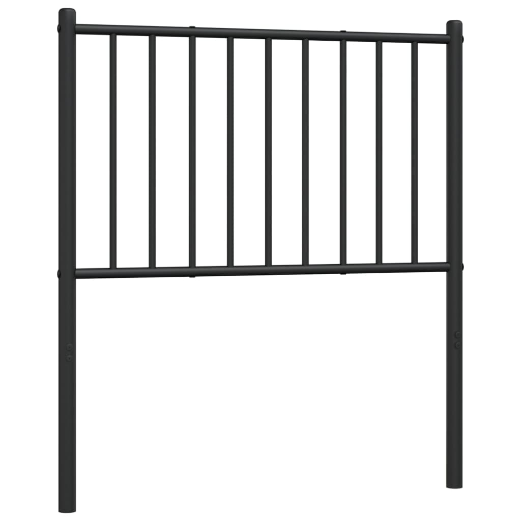 Metal Headboard Black 80 cm