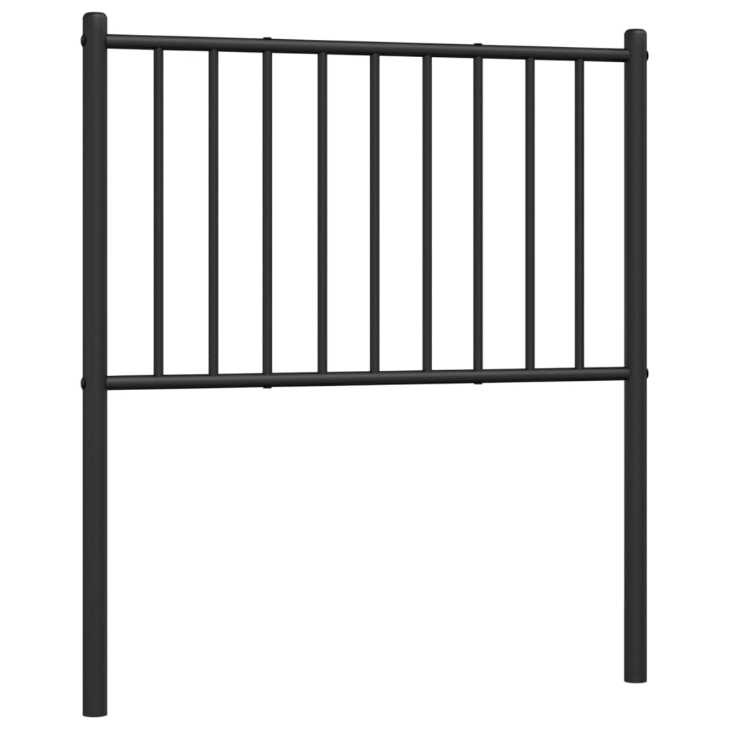 Metal Headboard Black 80 cm