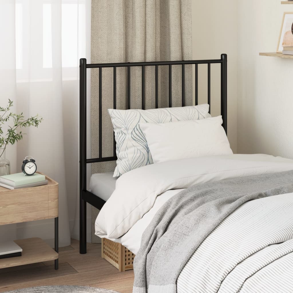 Metal Headboard Black 80 cm