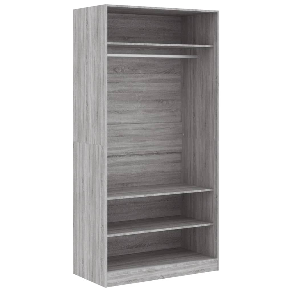 Wardrobe Grey Sonoma 100x50x200 cm Engineered Wood