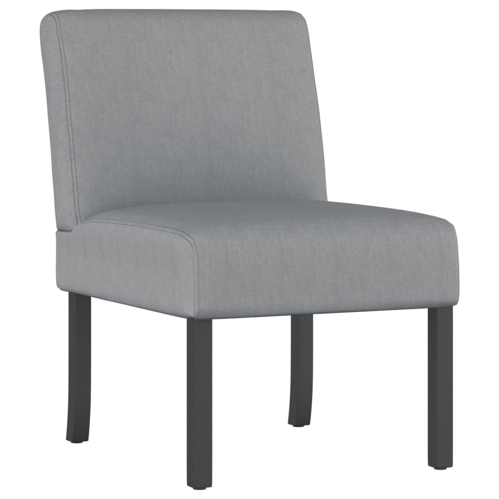 Slipper Chair Light Grey Fabric