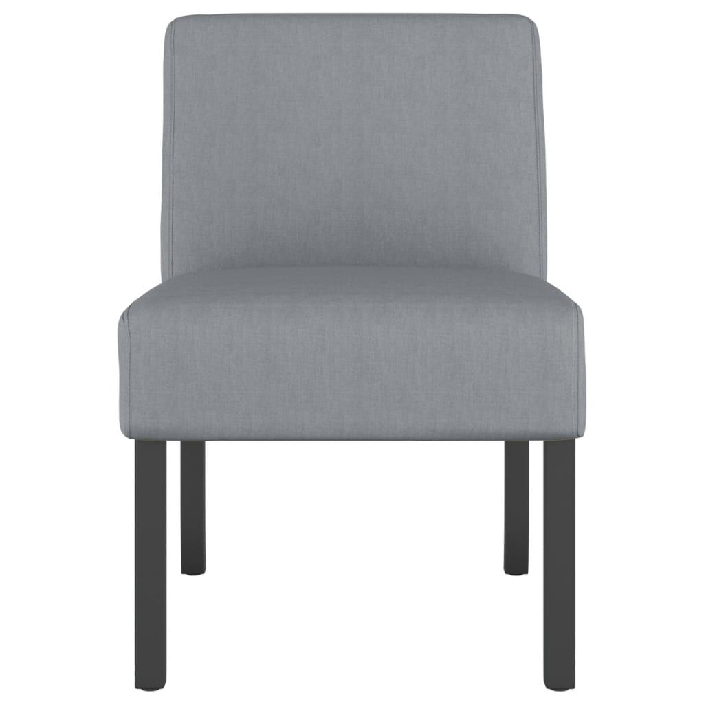 Slipper Chair Light Grey Fabric