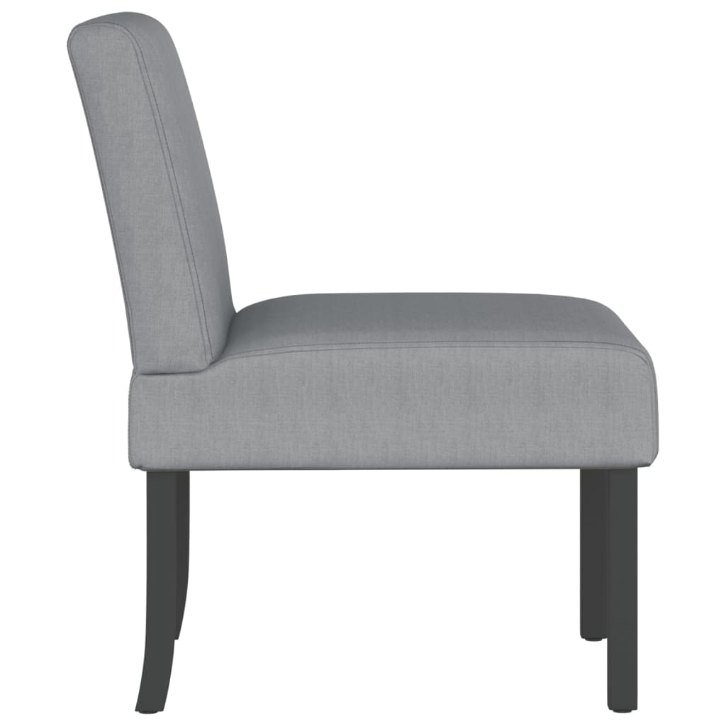 Slipper Chair Light Grey Fabric