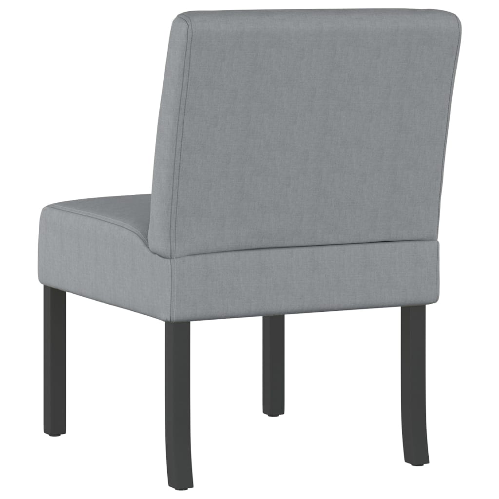 Slipper Chair Light Grey Fabric