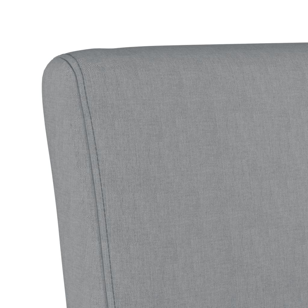 Slipper Chair Light Grey Fabric