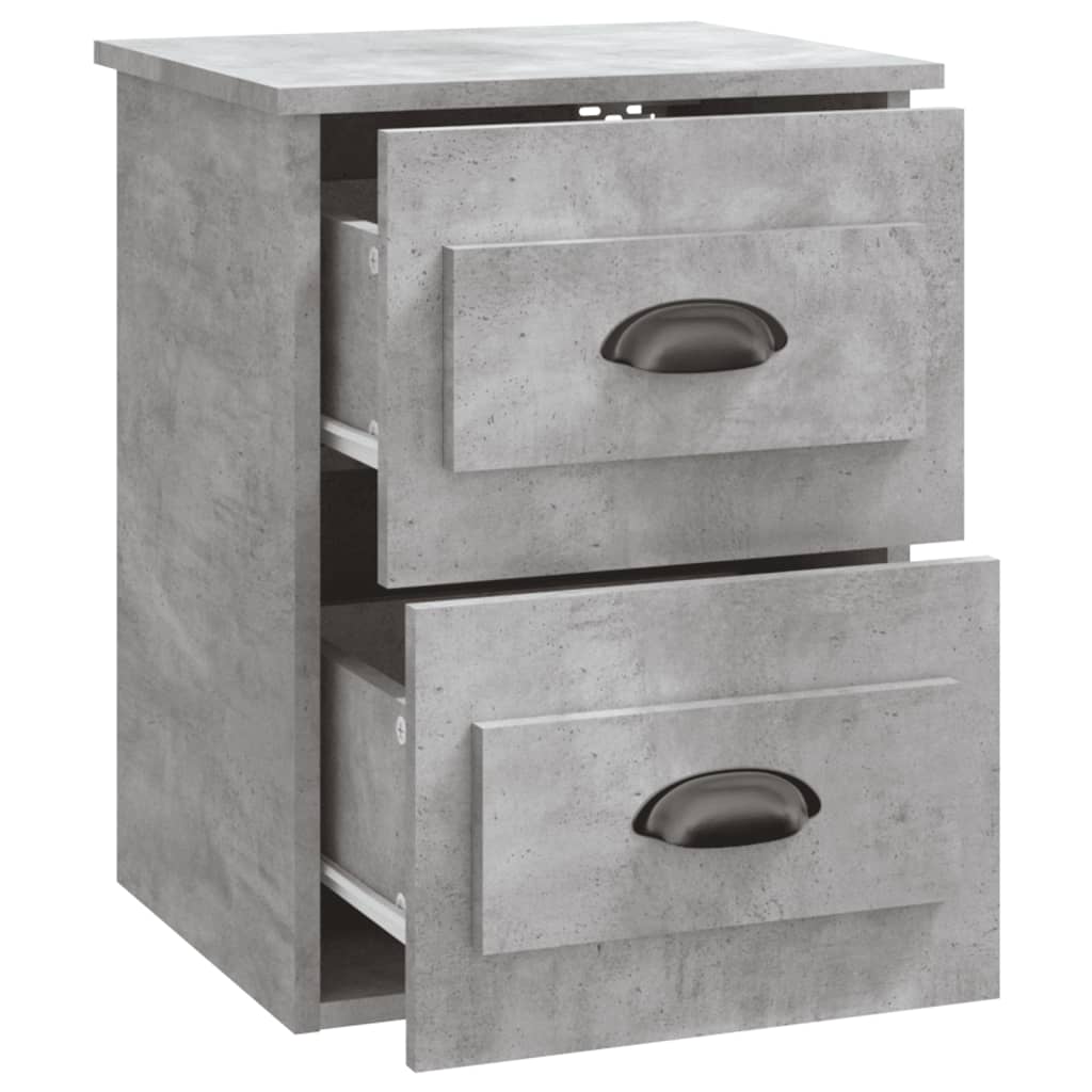 Wall-mounted Bedside Cabinet Concrete Grey 41.5x36x53cm