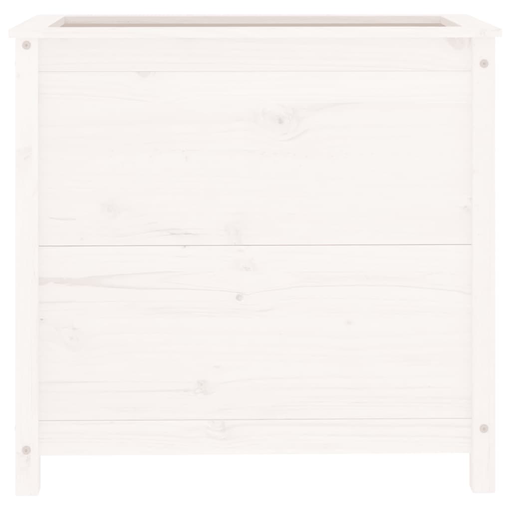 Garden Planter White 82.5x40x78 cm Solid Wood Pine