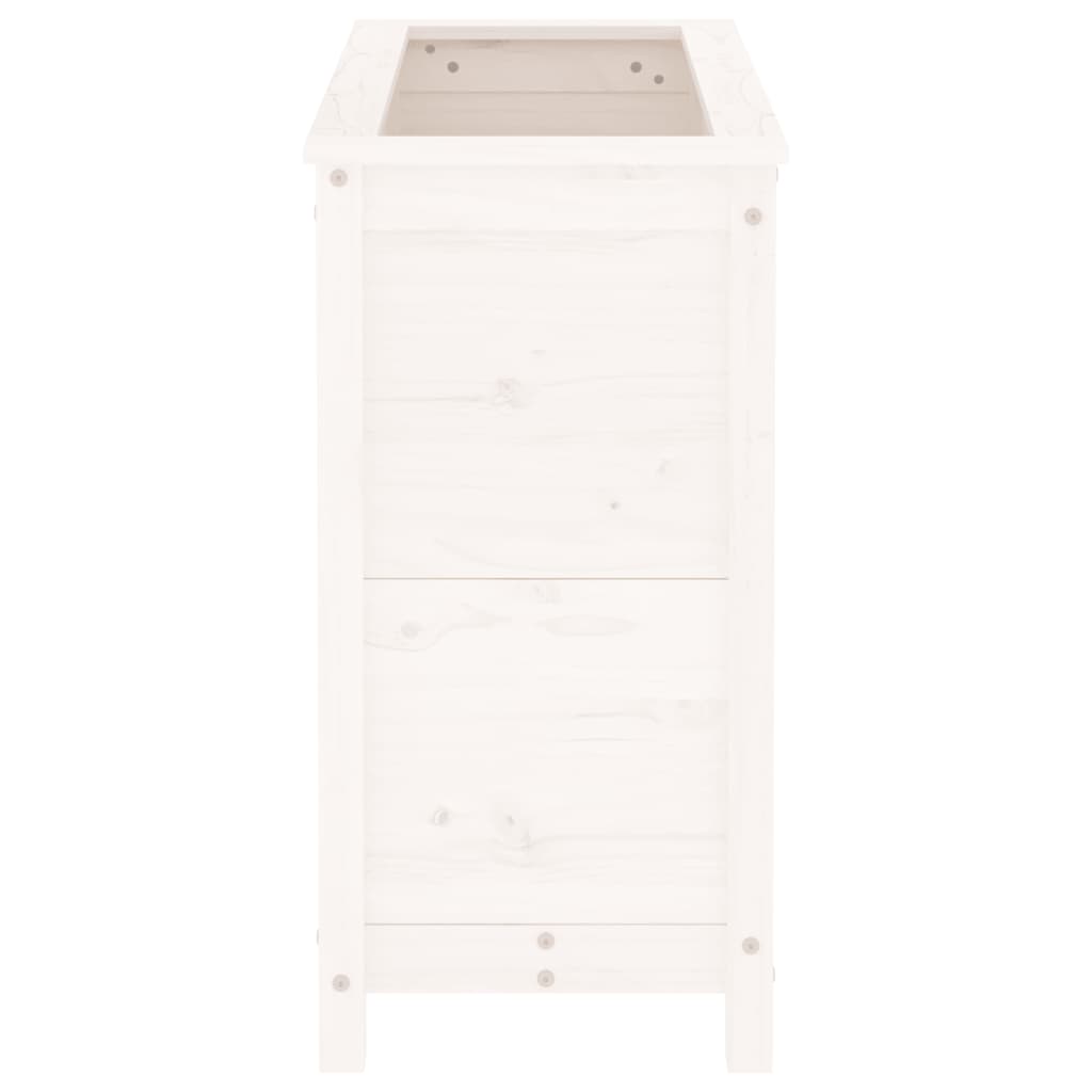Garden Planter White 82.5x40x78 cm Solid Wood Pine