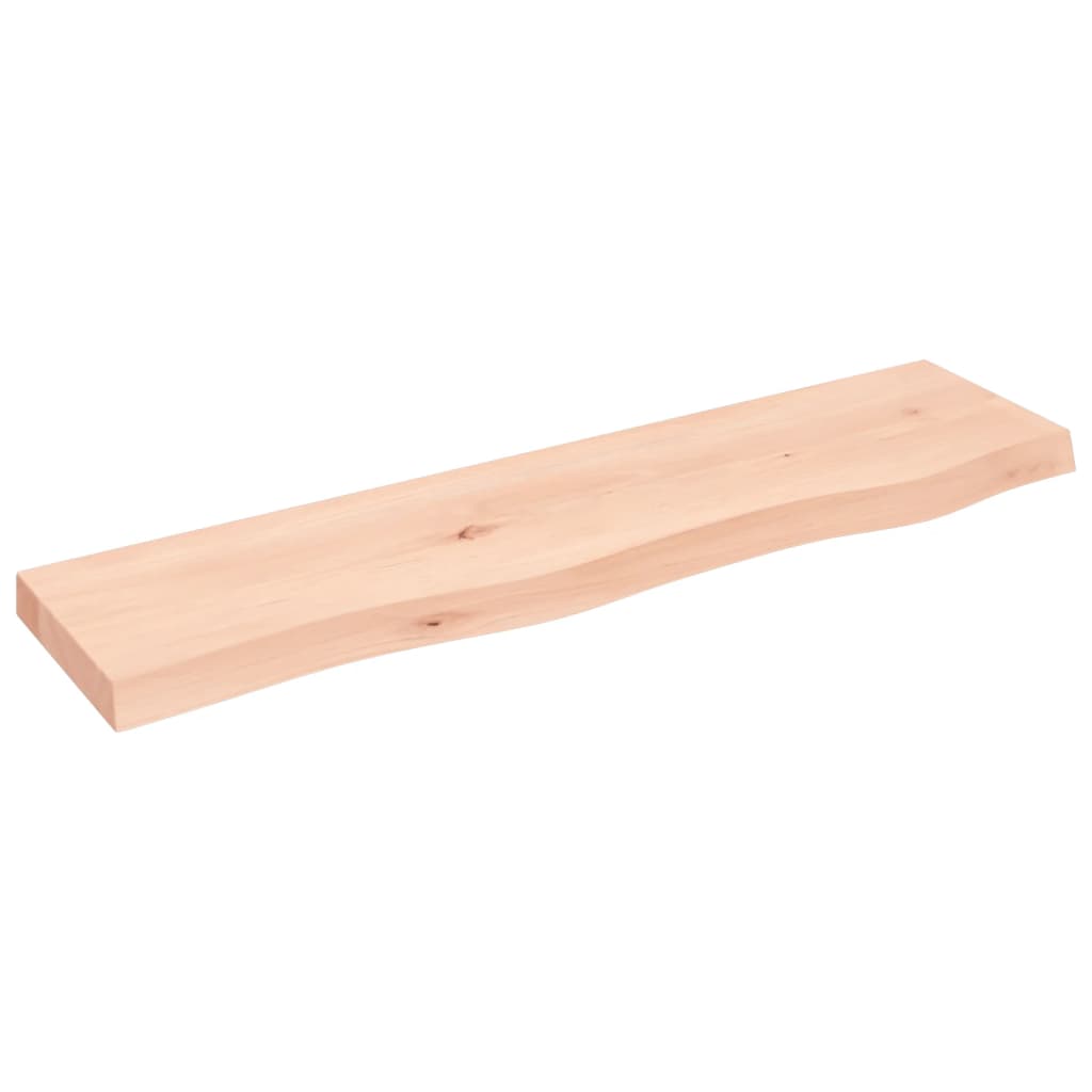 Wall Shelf 80x20x4 cm Untreated Solid Wood Oak