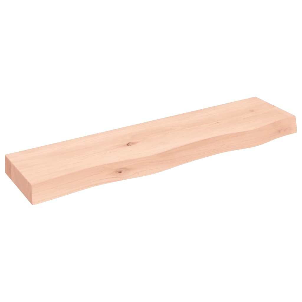 Wall Shelf 80x20x6 cm Untreated Solid Wood Oak