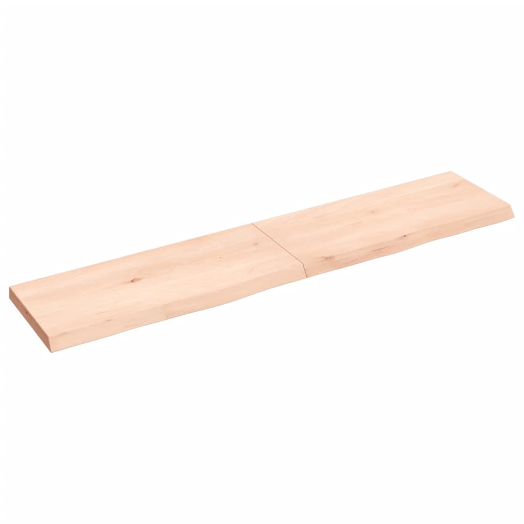 Wall Shelf 140x30x(2-4) cm Untreated Solid Wood Oak