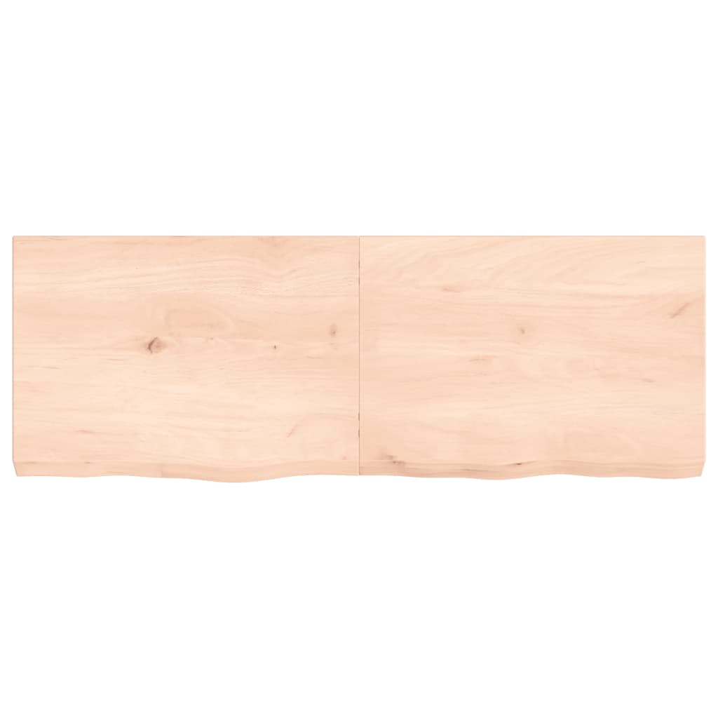 Wall Shelf 140x50x(2-6) cm Untreated Solid Wood Oak