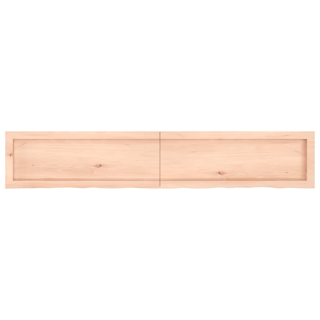 Wall Shelf 160x30x(2-4) cm Untreated Solid Wood Oak