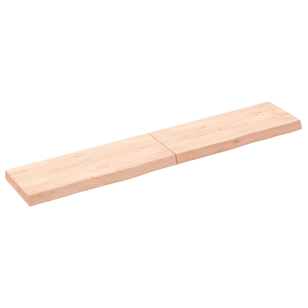 Wall Shelf 160x30x(2-6) cm Untreated Solid Wood Oak