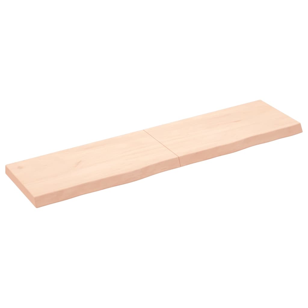 Wall Shelf 160x40x(2-6) cm Untreated Solid Wood Oak