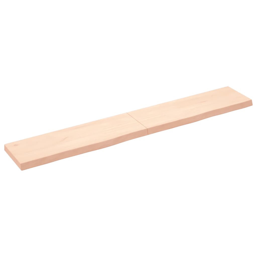 Wall Shelf 180x30x(2-6) cm Untreated Solid Wood Oak