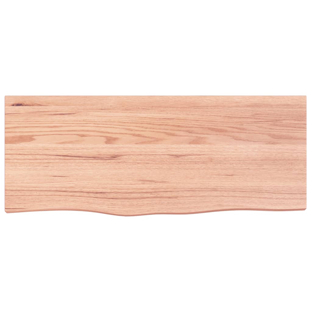 Wall Shelf Light Brown 100x40x(2-6) cm Treated Solid Wood Oak