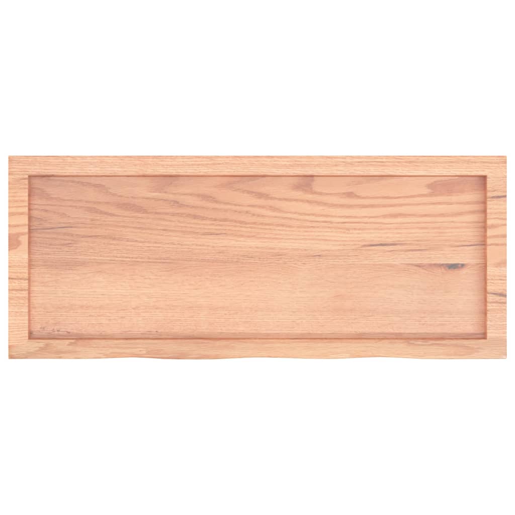 Wall Shelf Light Brown 100x40x(2-6) cm Treated Solid Wood Oak