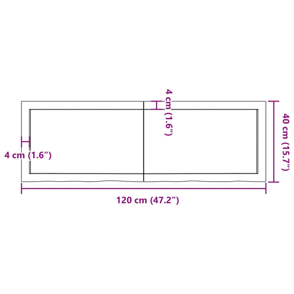 Wall Shelf Light Brown 120x40x(2-6) cm Treated Solid Wood Oak