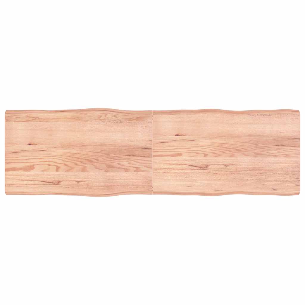 Table Top Light Brown 200x60x(2-6)cm Treated Solid Wood Live Edge