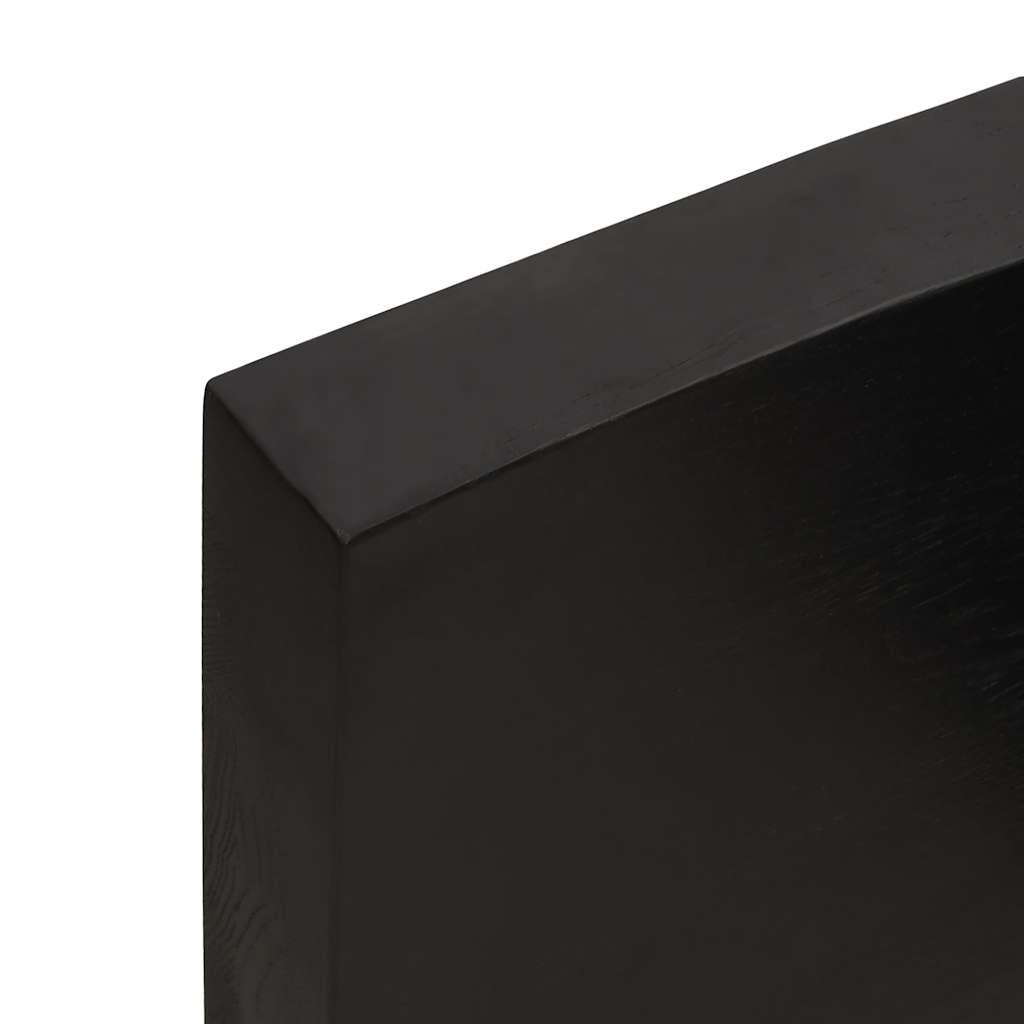 Table Top Dark Brown 180x40x(2-6) cm Treated Solid Wood Live Edge