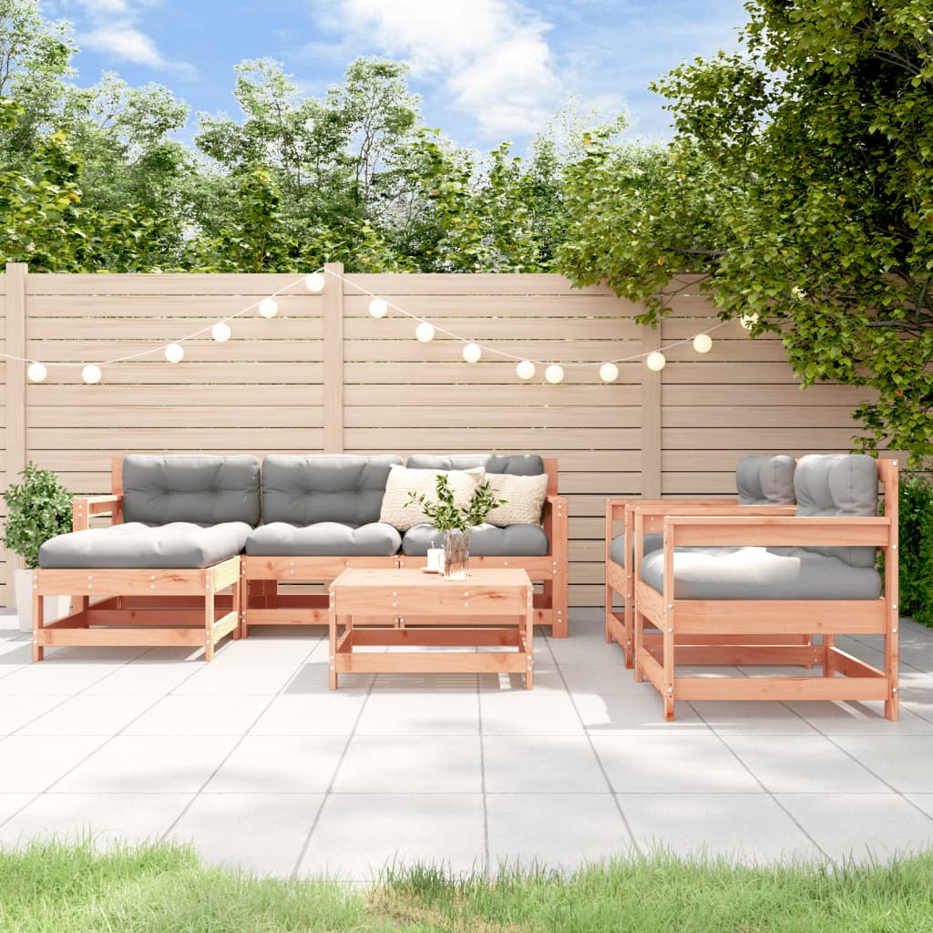 7 Piece Garden Lounge Set Solid Wood Douglas
