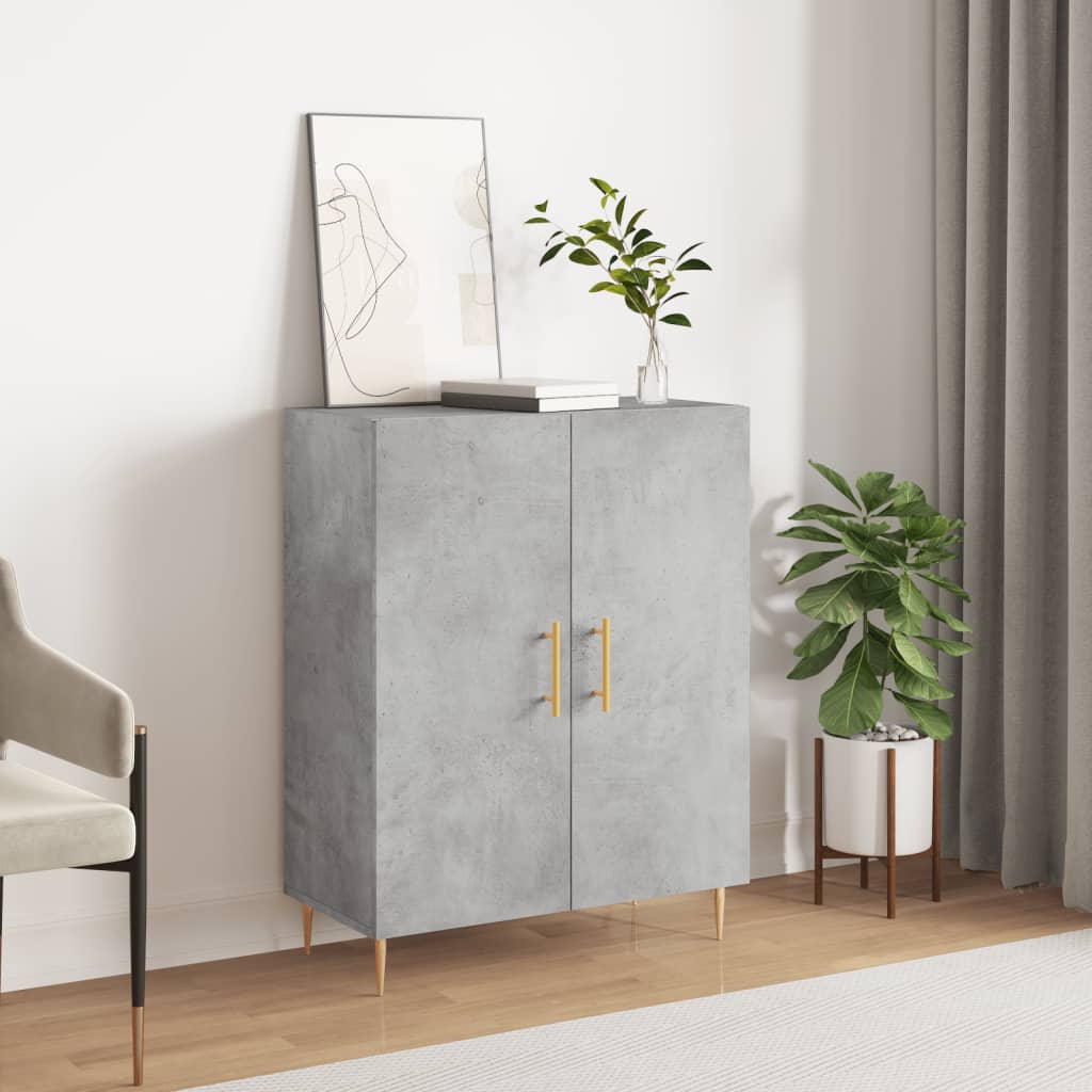 Sideboard Concrete Grey 69.5x34x90 cm Engineered Wood