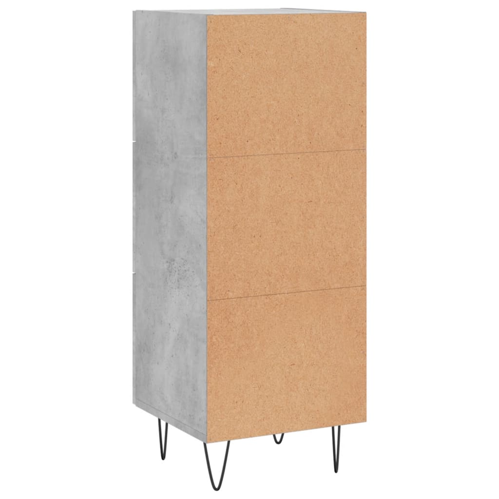 Sideboard Concrete Grey 34.5x34x90 cm Engineered Wood