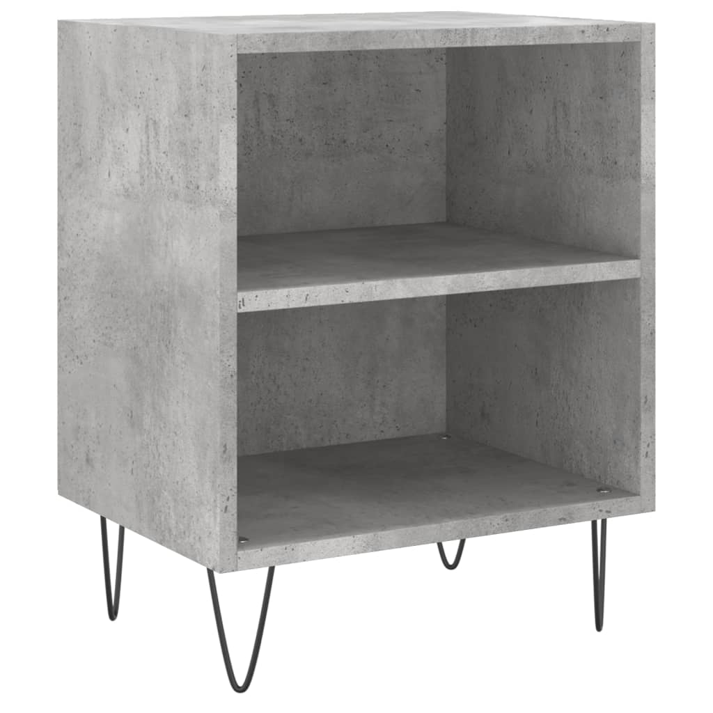 Bedside Cabinet Concrete Grey 40x30x50 cm Engineered Wood
