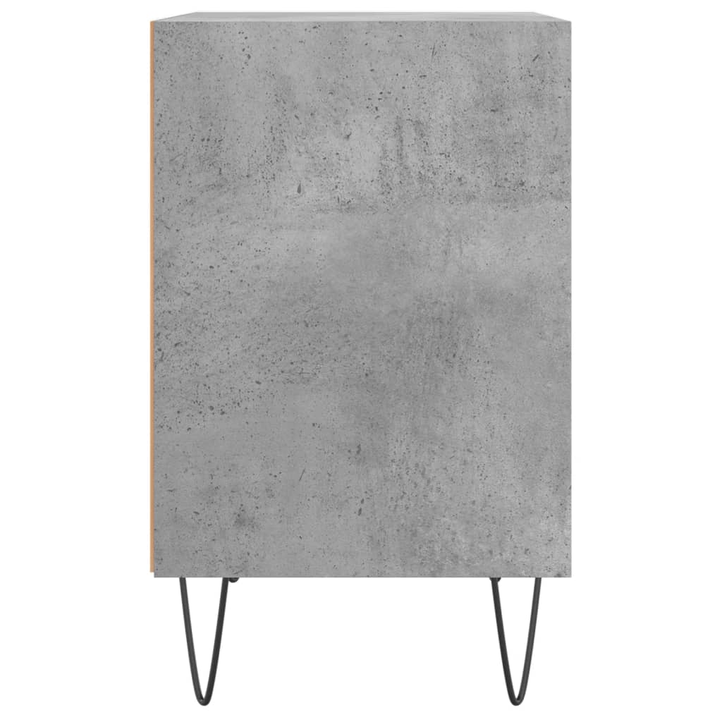Bedside Cabinet Concrete Grey 40x30x50 cm Engineered Wood