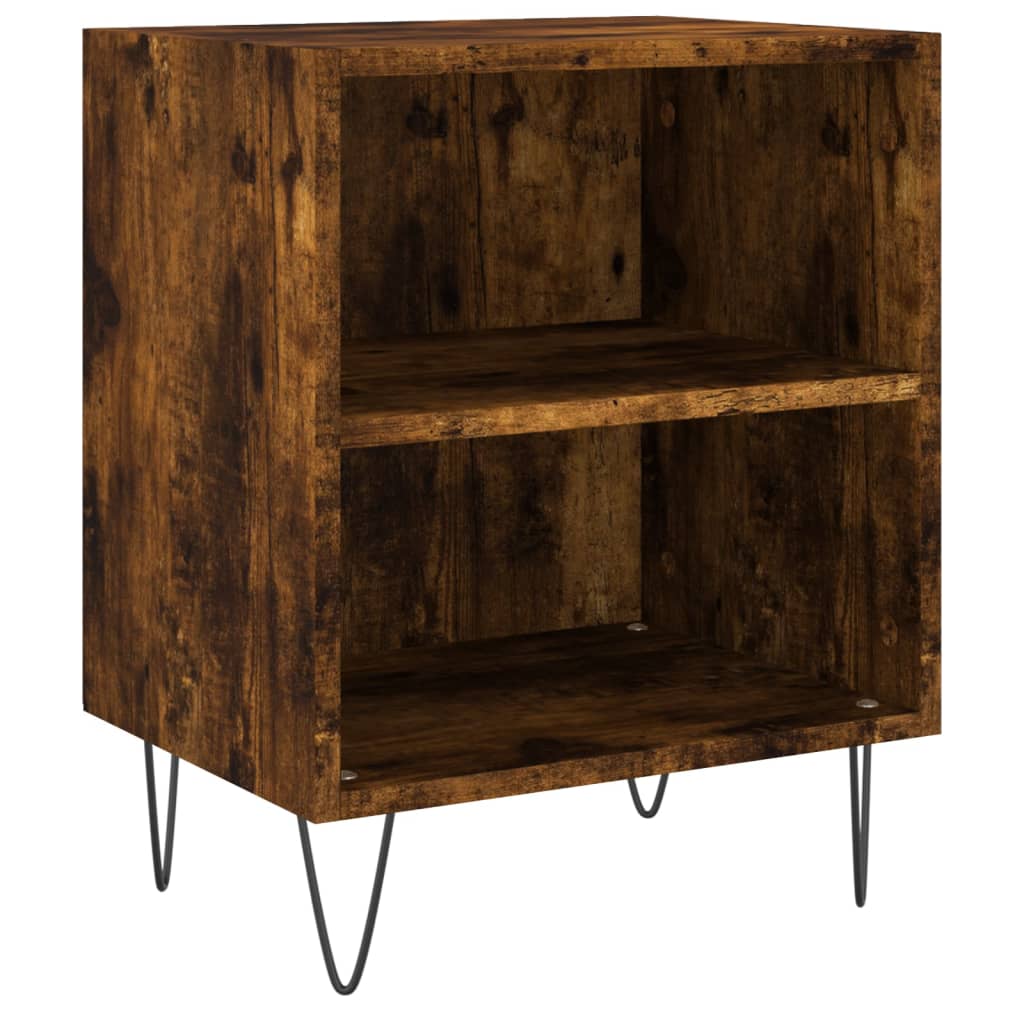 Bedside Cabinets 2 pcs Smoked Oak 40x30x50 cm Engineered Wood