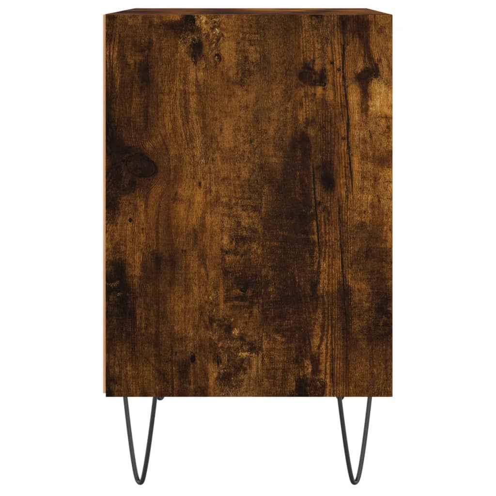 Bedside Cabinets 2 pcs Smoked Oak 40x30x50 cm Engineered Wood