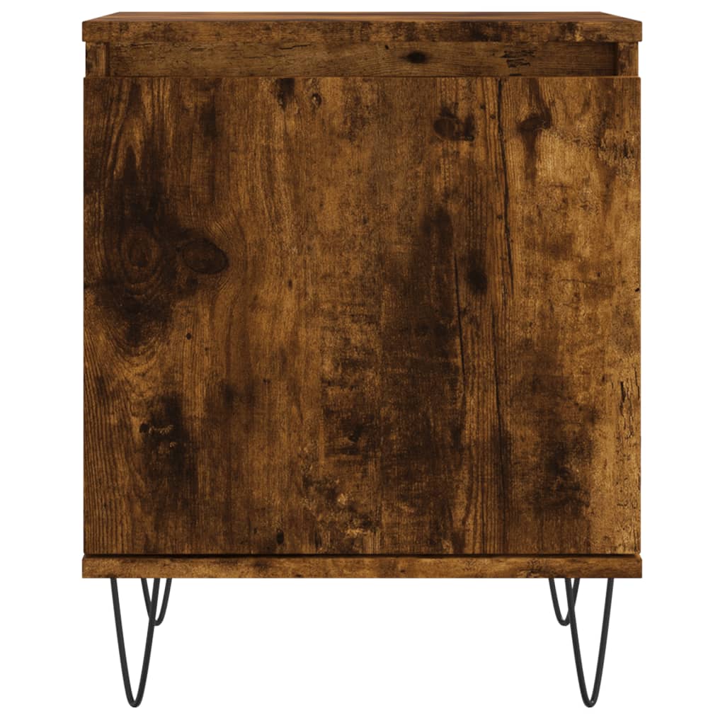 Bedside Cabinets 2 pcs Smoked Oak 40x30x50 cm Engineered Wood