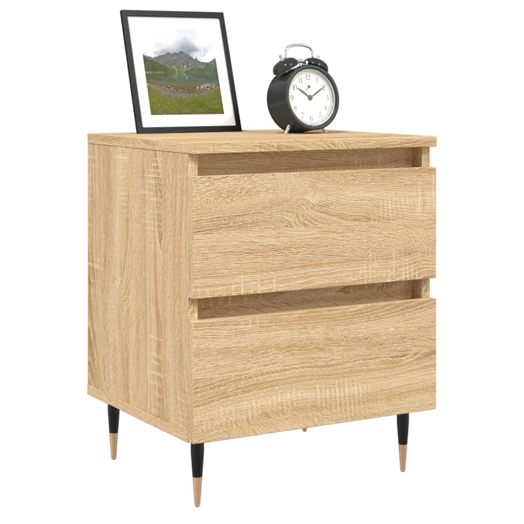 Bedside Cabinets 2 pcs Sonoma Oak 40x35x50 cm Engineered Wood