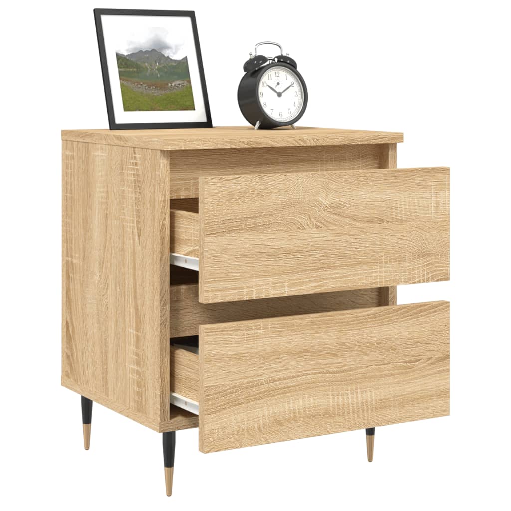 Bedside Cabinets 2 pcs Sonoma Oak 40x35x50 cm Engineered Wood