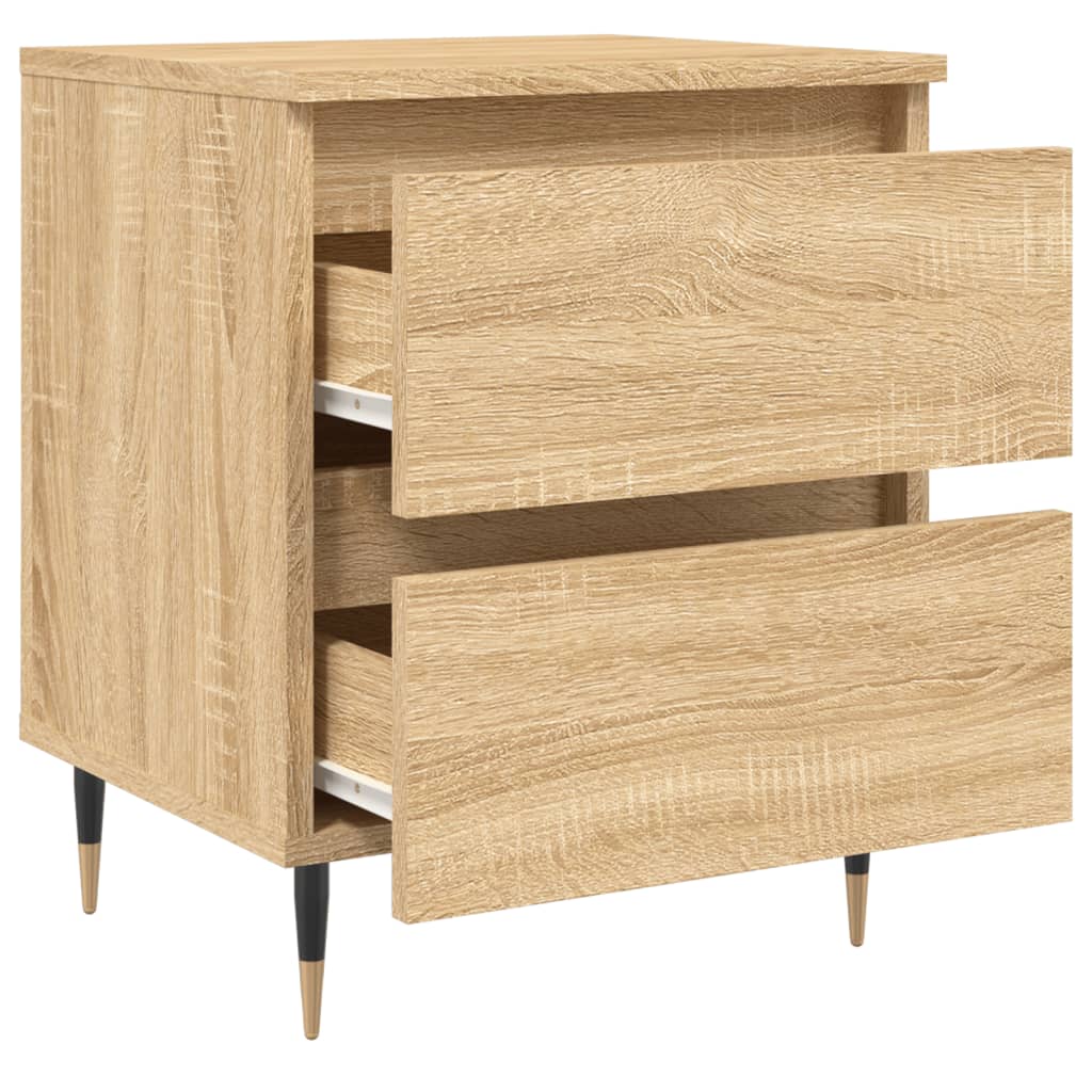Bedside Cabinets 2 pcs Sonoma Oak 40x35x50 cm Engineered Wood