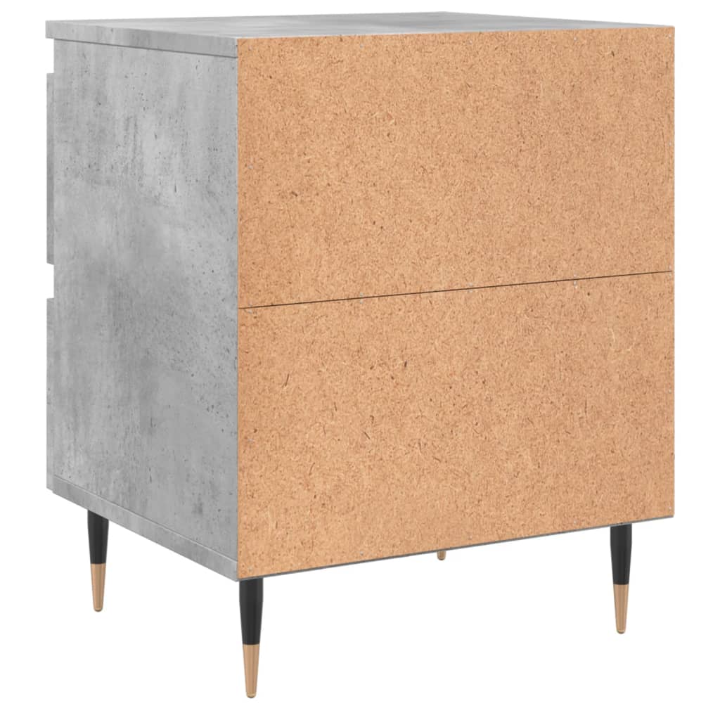 Bedside Cabinets 2 pcs Concrete Grey 40x35x50 cm Engineered Wood