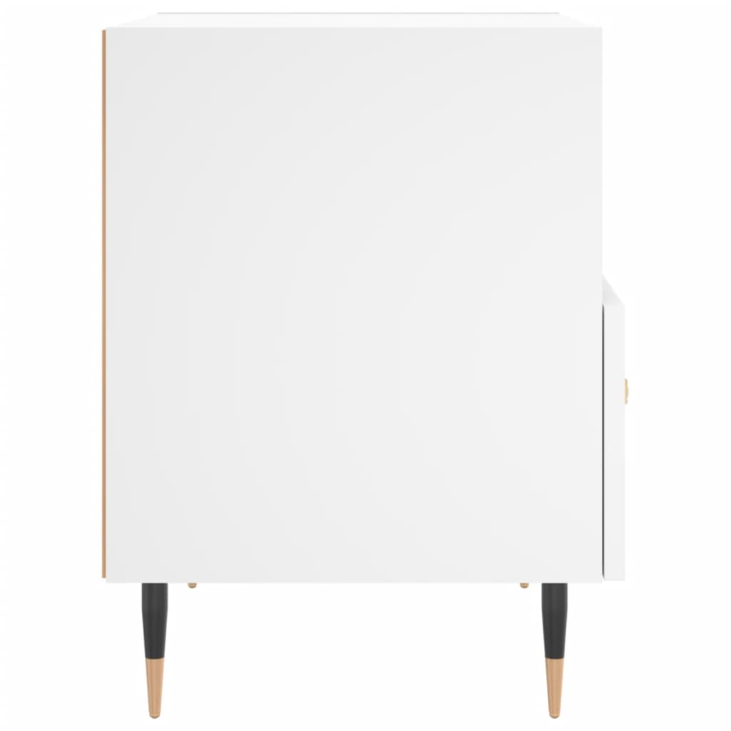 Bedside Cabinet White 40x35x47.5 cm Engineered Wood