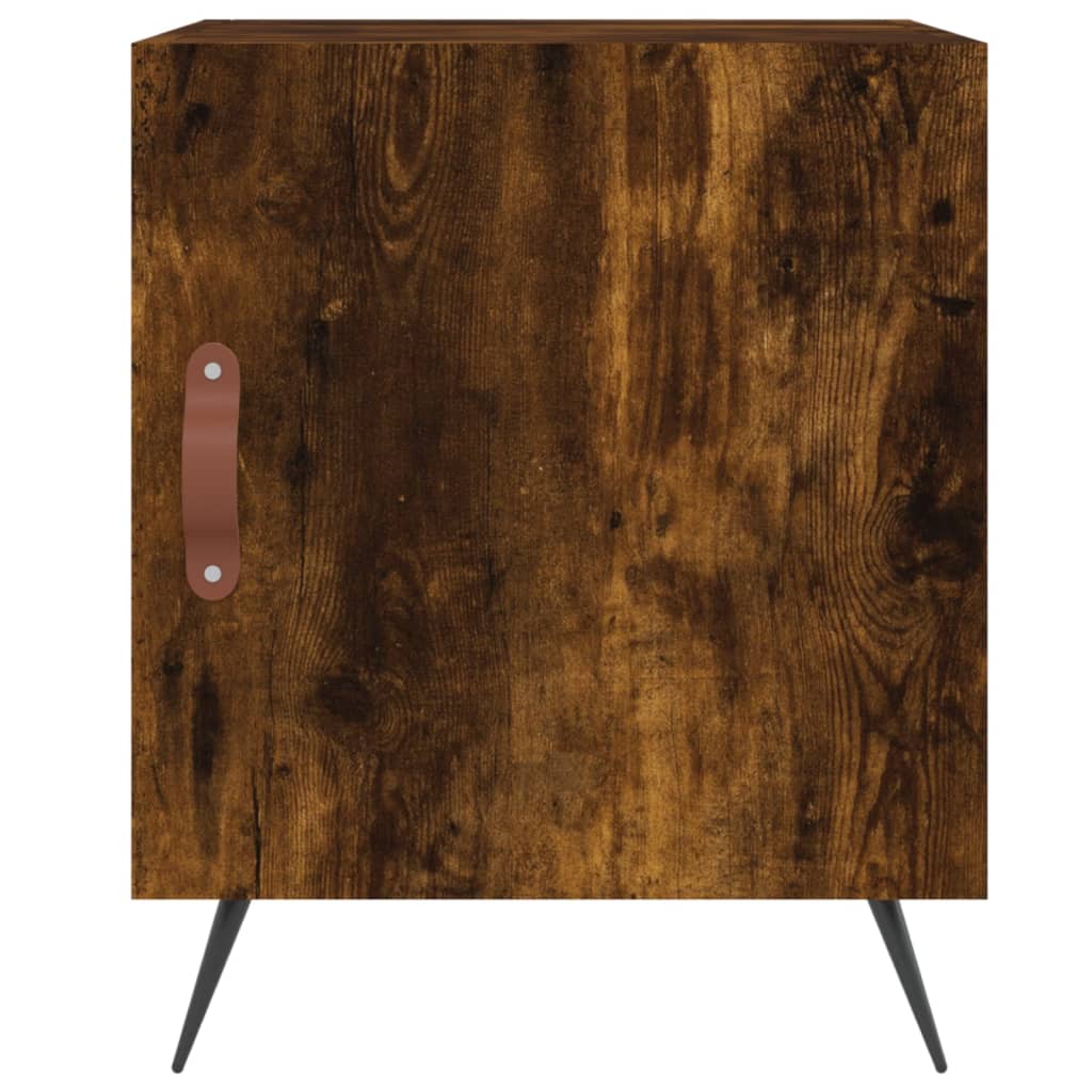 Bedside Cabinet Smoked Oak 40x40x50 cm Engineered Wood