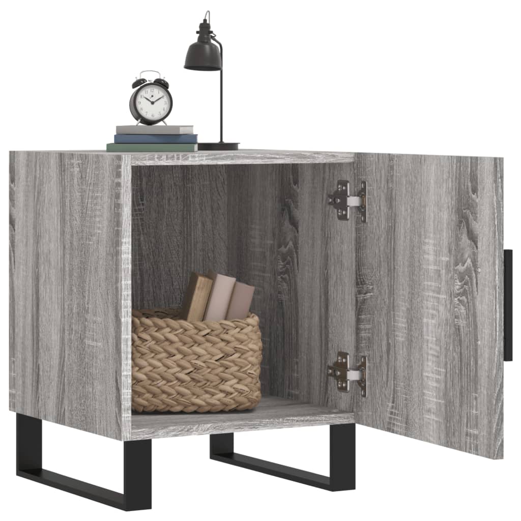 Bedside Cabinet Grey Sonoma 40x40x50 cm Engineered Wood