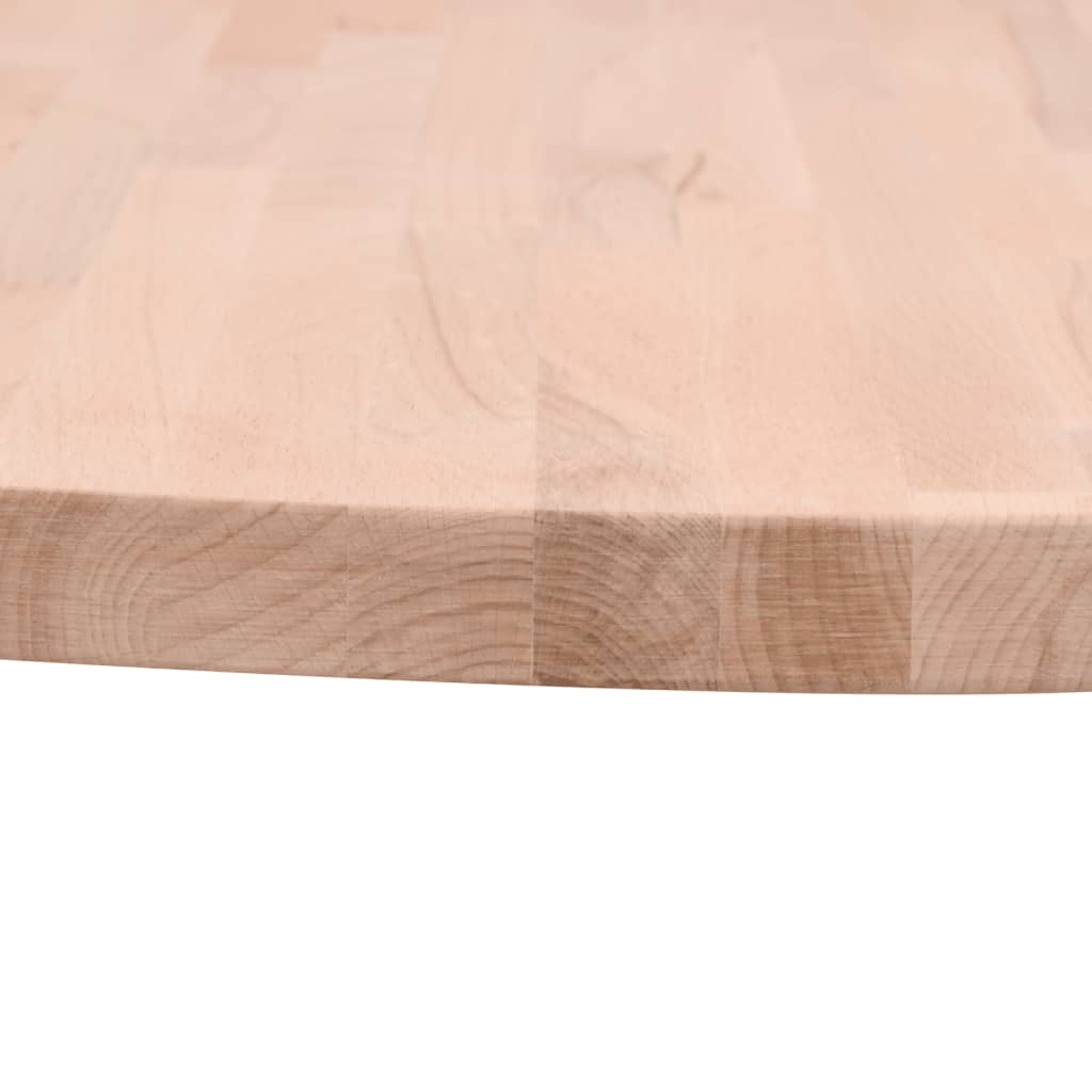 Table Top Ø90x2.5 cm Round Solid Wood Beech