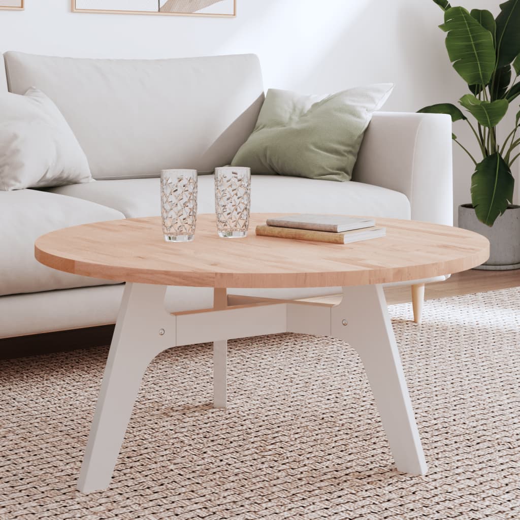 Table Top Ø90x2.5 cm Round Solid Wood Beech