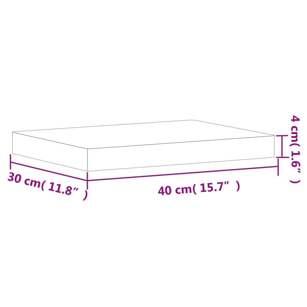 Chopping Board 40x30x4 cm Solid Wood Beech