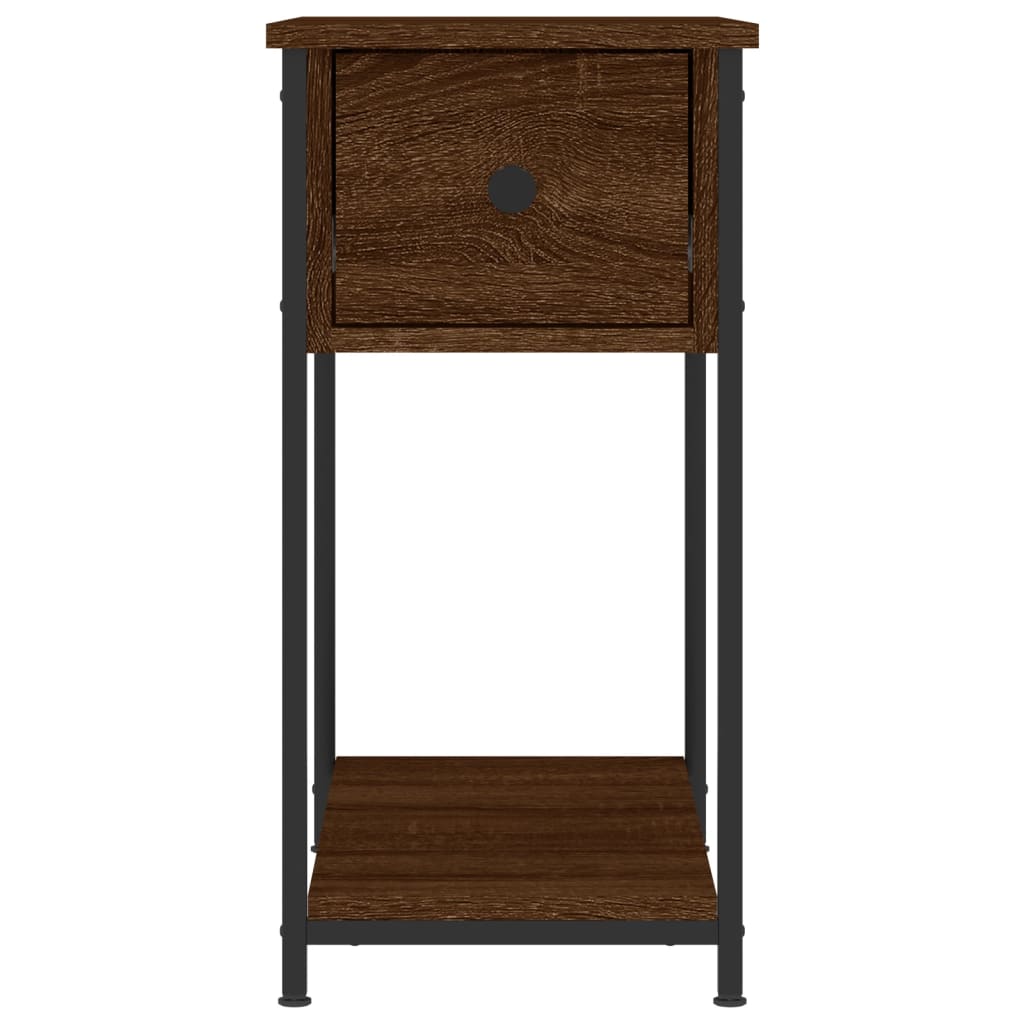 Bedside Cabinet Brown Oak 30x60x60 cm Engineered Wood