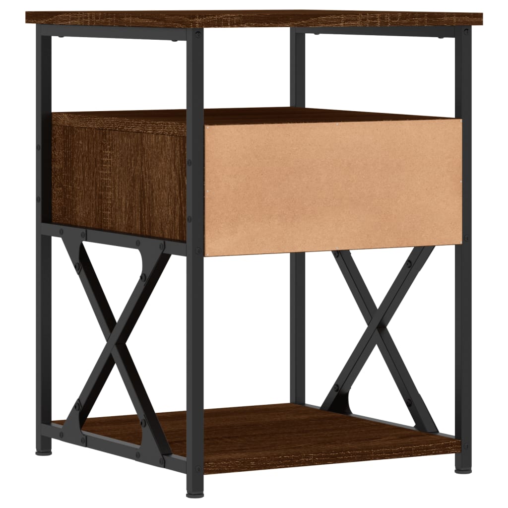 Bedside Cabinets 2 pcs Brown Oak 40x42x55 cm Engineered Wood